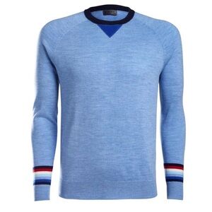 G/FORE Serape Crewneck Golf Sweater in Vista L